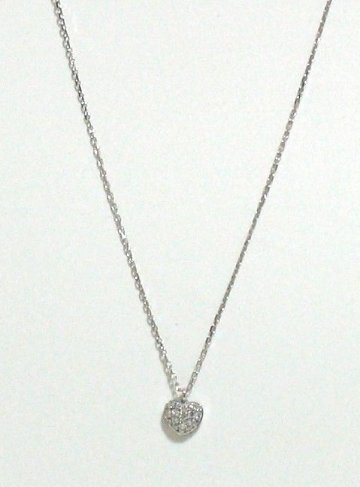 heartalive necklace k18yg/diamond(ハートアライブ ネックレス(バチカン吊り) k18ホワイトゴールド/ダイア)の画像