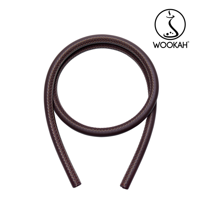 Wookah WENGE Wooden Mouthpiece Standard / BROWN Leather Hose（ウーカーウェンジウッデンマウスピーススタンダード/ブラウンレザーホース）画像
