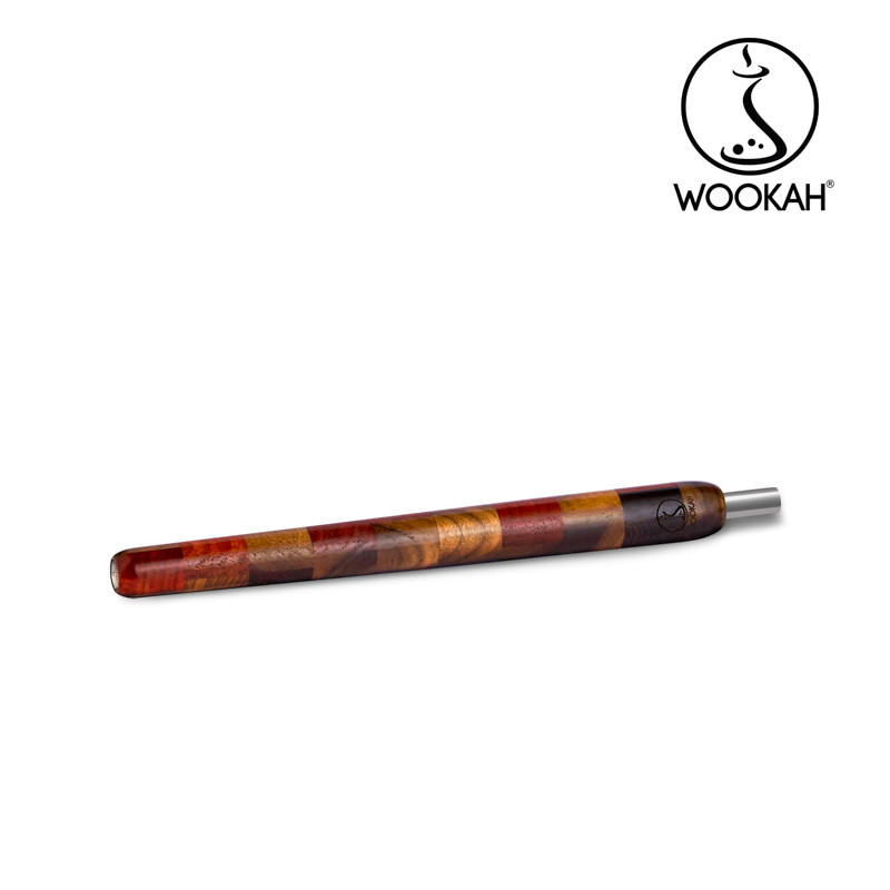 Wookah MOSAIC Wooden Mouthpiece Standard / BROWN Leather Hose（ウーカーモザイクウッデンマウスピーススタンダード/ブラウンレザーホース）画像