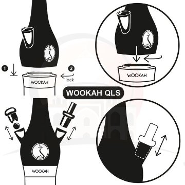 Wookah WHITE×BLACK Body / Olives bottle（ウーカーホワイト×ブラックボディ/オリーブボトル）画像