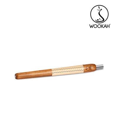 Wookah Oak Wooden Mouthpiece BEIGE Leather / BEIGE Leather Hose（ウーカーオークウッデンマウスピースベージュレザー/ベージュレザーホース）画像