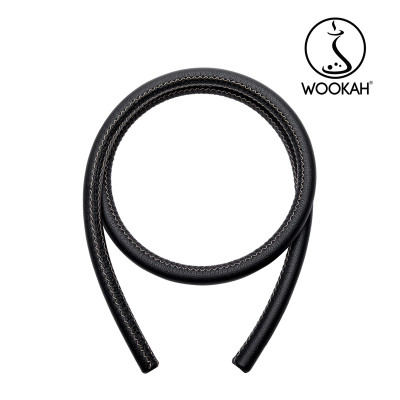 Wookah MERBAU Wooden Mouthpiece Standard / BLACK Leather Hose（ウーカーメルバウウッデンマウスピーススタンダード/ブラックレザーホース）画像