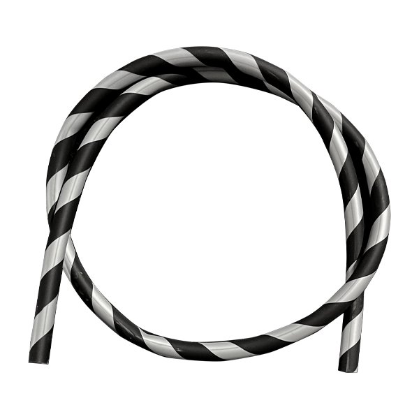 Striped Silicone Hose Black Silver(ストライプシリコンホースブラックシルバー)の画像