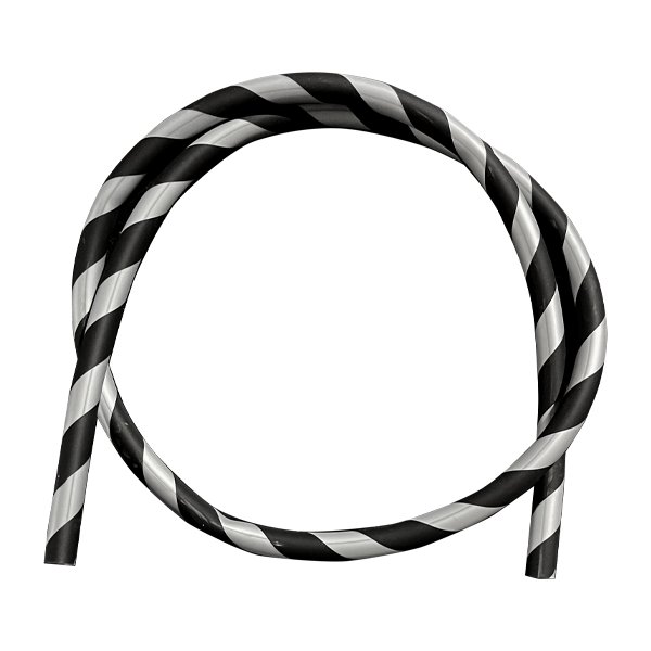 Striped Silicone Hose Black Silver(ストライプシリコンホースブラックシルバー)画像