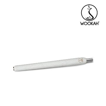 Wookah WHITE NOX Wooden Mouthpiece Standard / BLACK Leather Hose（ウーカーホワイトノックスウッデンマウスピース/ブラックレザーホース）画像