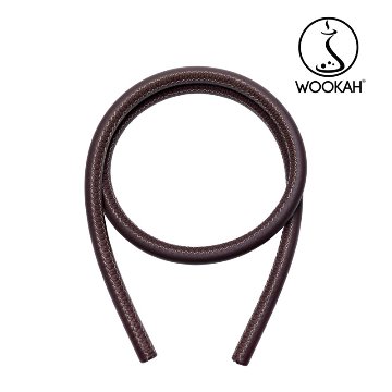 Wookah TEAK Wooden Mouthpiece Standard / BROWN Leather Hose（ウーカーチークウッデンマウスピース/ブラウンレザーホース)画像