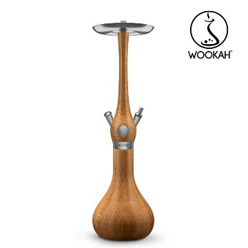 Wookah Classic OAK Standard Mouthpiece Brown Leather Hose Set の画像