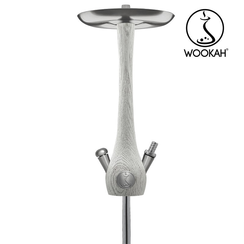 Wookah WHITE NOX Body / OLIVE Bottle / WHITE NOX Wooden Mouthpiece / BLACK Leather Hose Setの画像
