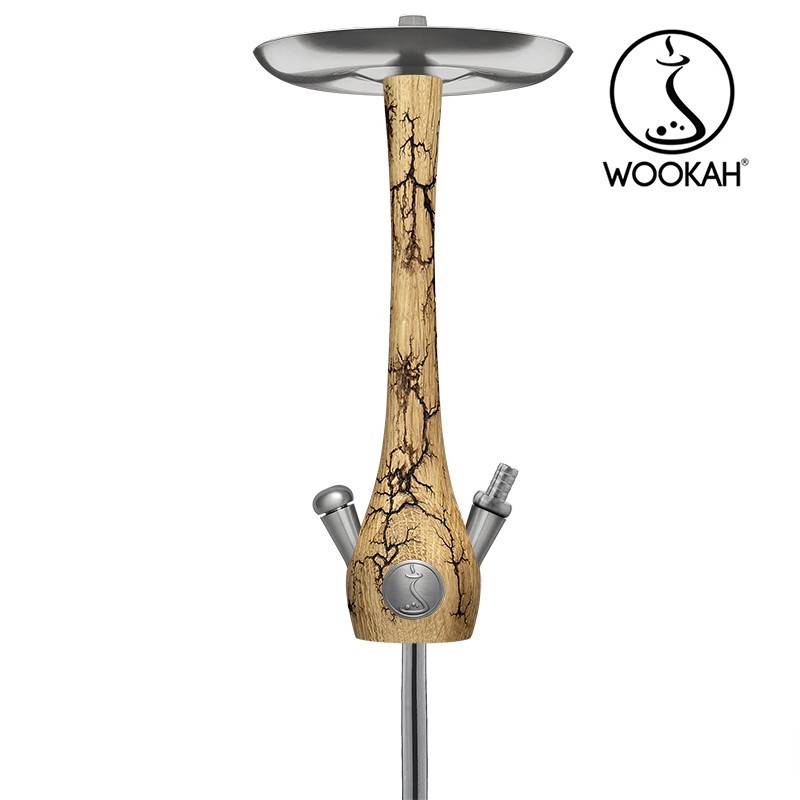 Wookah GROM Body / CHECK Bottle / GROM Wooden Mouthpiece / BLACK Leather Hose Setの画像