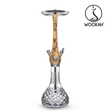 Wookah GROM Body / CHECK Bottle / GROM Wooden Mouthpiece / BLACK Leather Hose Setの画像