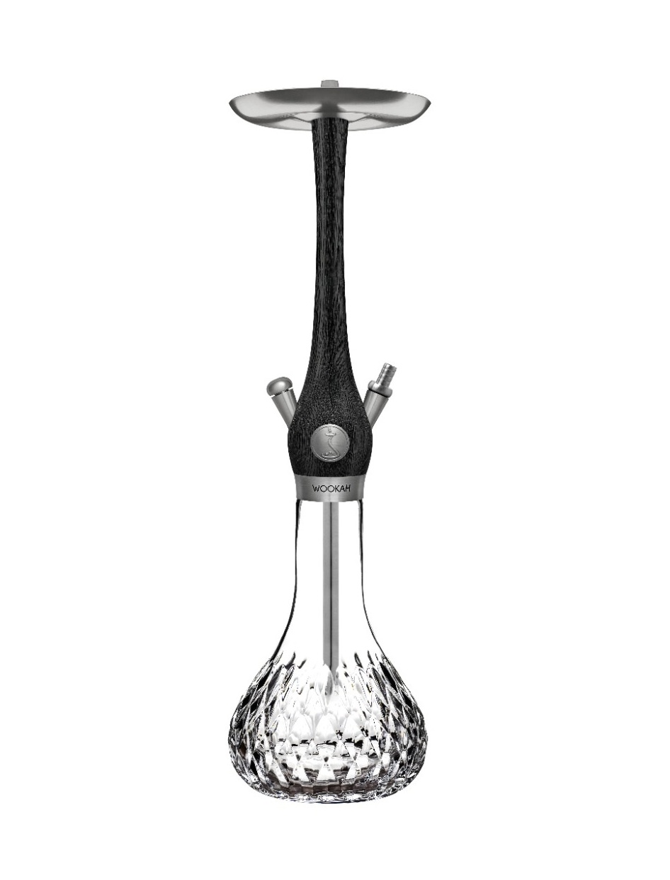 Wookah NOX Body / PINION Bottle / NOX Wooden Mouthpiece / BLACK Leather Hose Setの画像