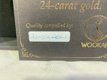 Wookah 24K Gold-Plated GROM Body / Olives Vase / Black Hose Complete Setの画像