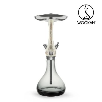 Wookah Mini Toupe / Toupe Wooden Mouthpiece / Black Leather Hose Setの画像