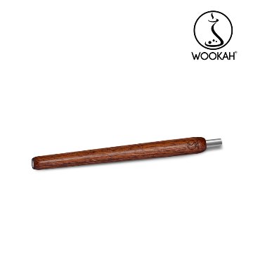 Wookah MERBAU Body /  MILL Bottle / MERBAU Wooden Mouthpiece / BROWN Leather Hose Setの画像