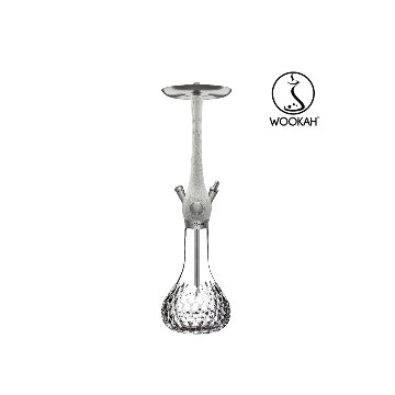 Wookah WHITE NOX Body / PINION Bottle / WHITE NOX Wooden Mouthpiece / BLACK Leather Hose Setの画像
