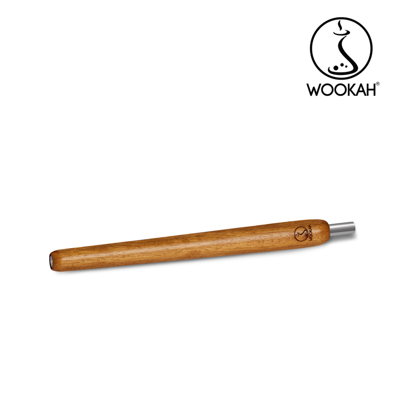 Wookah IROKO Body / CHECK Bottle / IROKO Wooden Mouthpiece / BROWN Leather Hose Setの画像