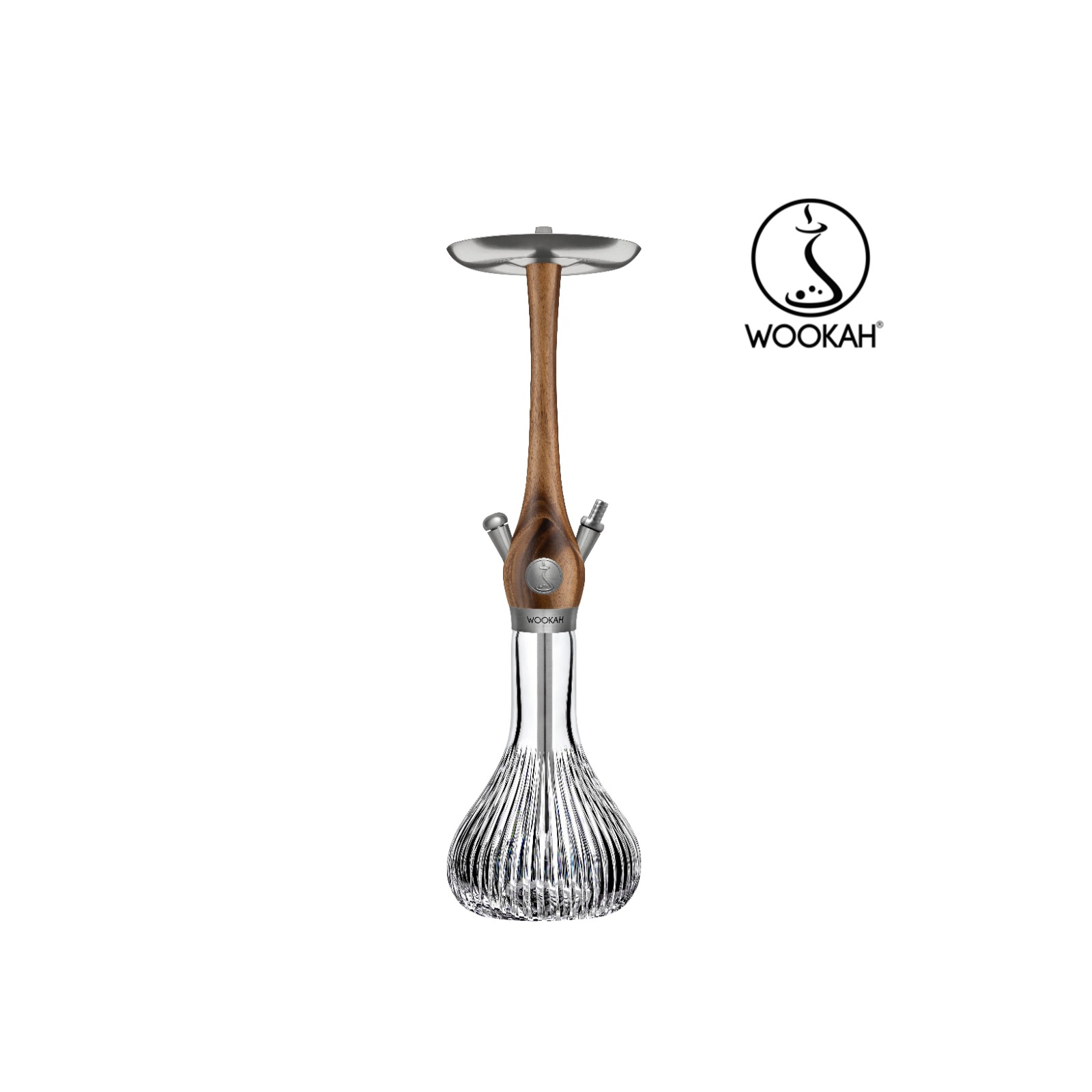 Wookah SUAR Body / ONION Bottle / SUAR Wooden Mouthpiece / BROWN Leather Hose Set