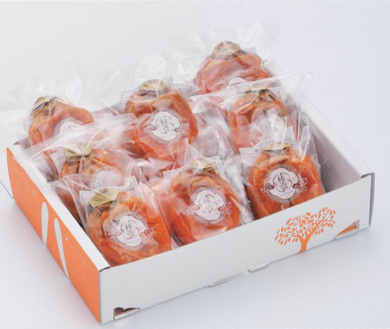 柿農家「柿壺」　西条柿の干し柿（38g×8玉入箱）の画像