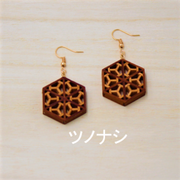 【Kinoel】桜　組子ピアス（ツノナシ）画像