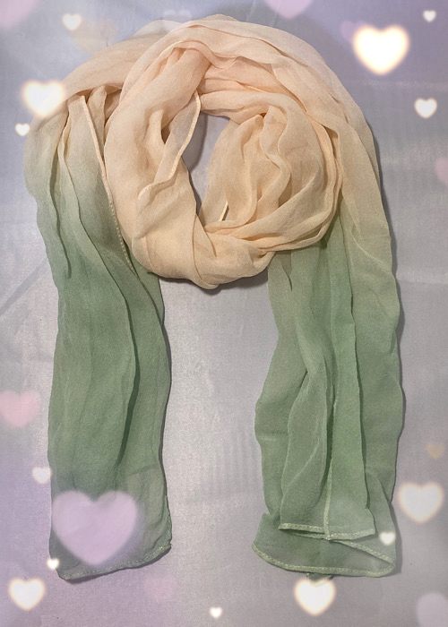 桜・琉球藍染めシルクストールの画像