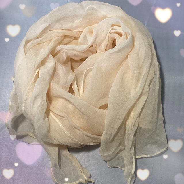 桜染めシルクストールの画像