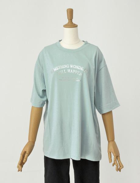 サムシング something 箔プリントロゴ半袖Tシャツ ST611の画像