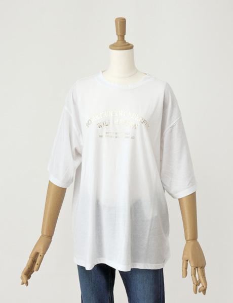 サムシング something 箔プリントロゴ半袖Tシャツ ST611の画像