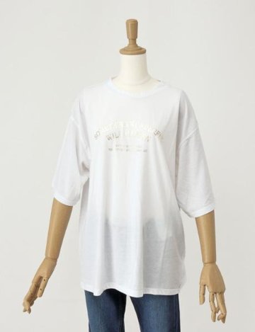サムシング something 箔プリントロゴ半袖Tシャツ ST611の画像