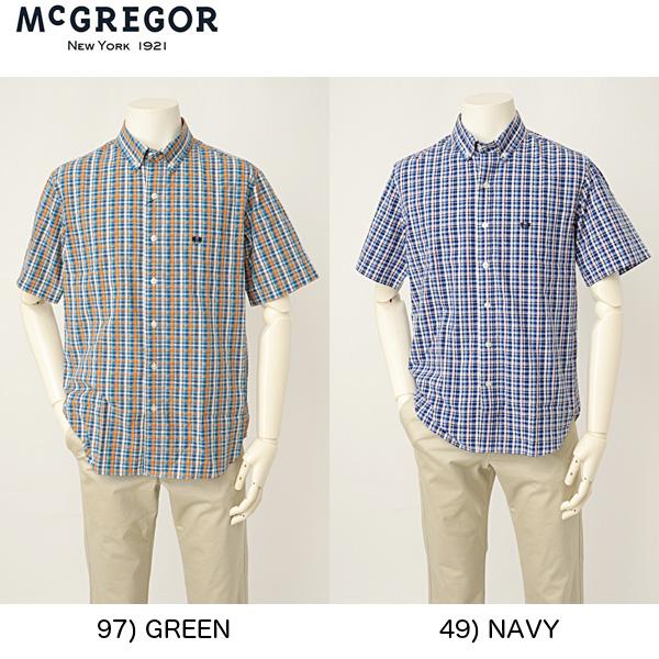  McGREGOR マックレガー メンズサッカーチェック半袖BDシャツ　111162501画像