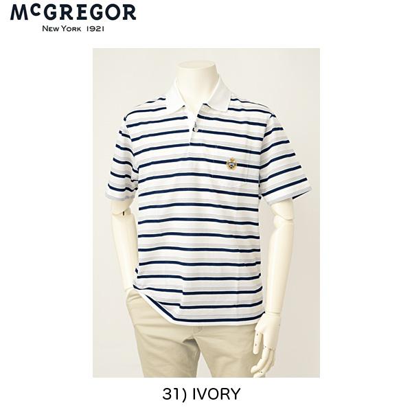McGREGOR  マックレガー　111622506   フィスコ　トラッドモチーフロゴボーダーポロシャツ画像