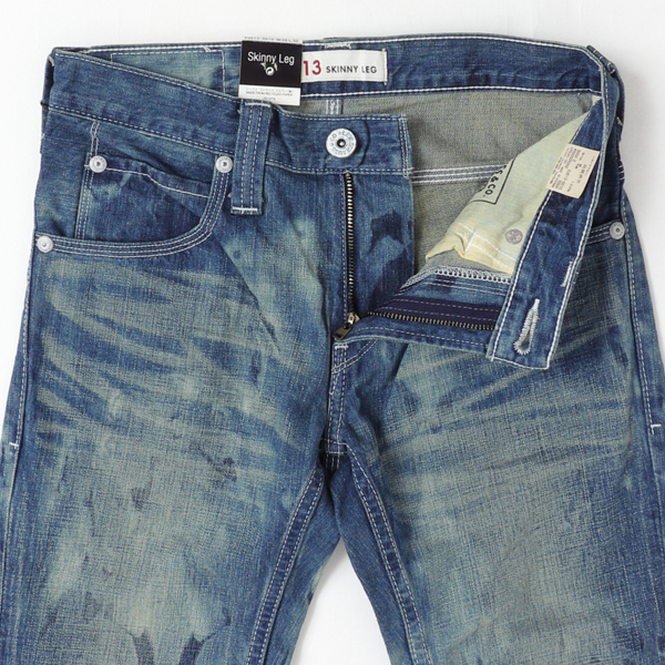 LEVI'S Square Top Block　スキニー　　eu513-0010　10）エクストリームブルーマーブルド　の画像