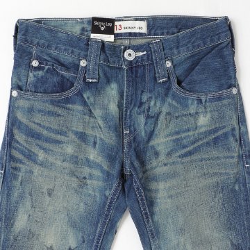 LEVI'S Square Top Block　スキニー　　eu513-0010　10）エクストリームブルーマーブルド　の画像