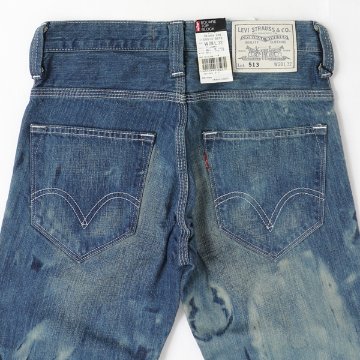 LEVI'S Square Top Block　スキニー　　eu513-0010　10）エクストリームブルーマーブルド　の画像