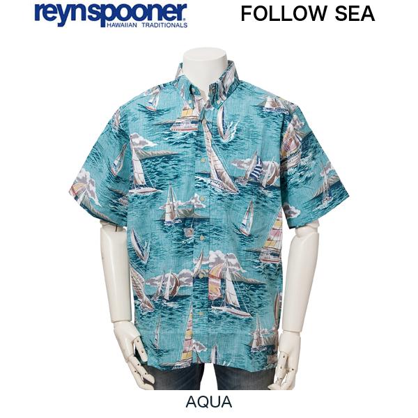 reynspooner 　レインスプーナー　Design Hawaii & Made IN korea 0125-4685 FOLLOWING SEA　半袖のシャッ画像