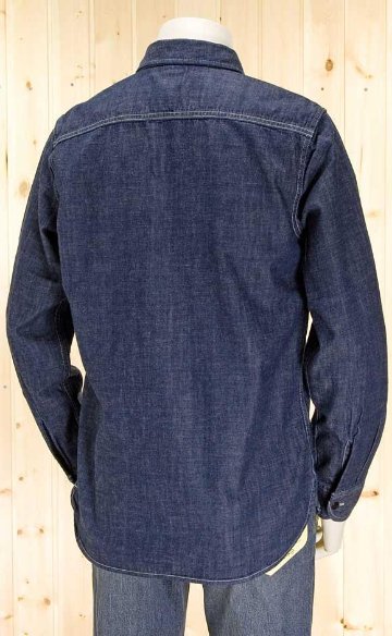 Lee　長袖　LT0501 デニムワークシャツ 100)ワンウォッシュ　WORK Shirt CHAMBRAYの画像