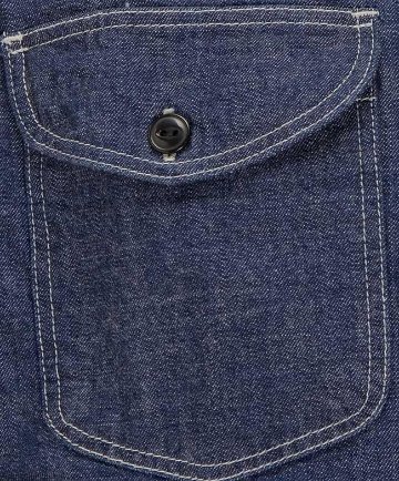 Lee　長袖　LT0501 デニムワークシャツ 100)ワンウォッシュ　WORK Shirt CHAMBRAYの画像