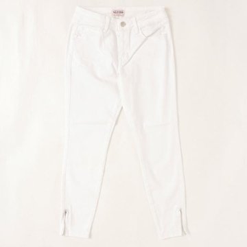 GUESS W71A01D1H0J Zip Skinny Denim Pant ジップスキニー　 WHI（ホワイト）　MBL（ミッドブルー） 裾サイドジッッパー仕様画像