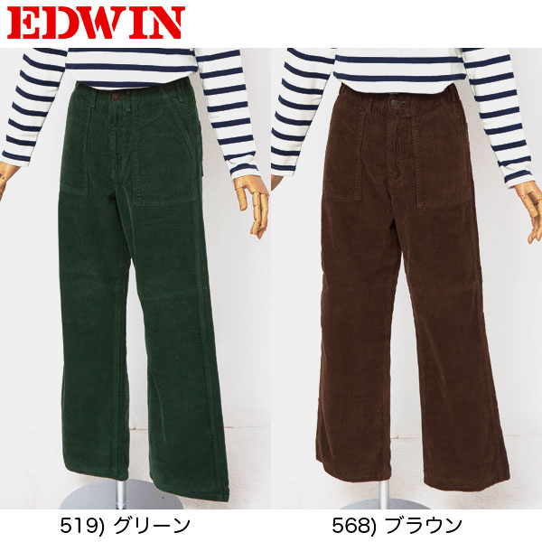 MissEDWIN | ミスエドウィン　｜　ベイカーパンツ　コーデュロイ　ワイドパンツ　ME358　STEP　MARK BAKAER　PANTSの画像