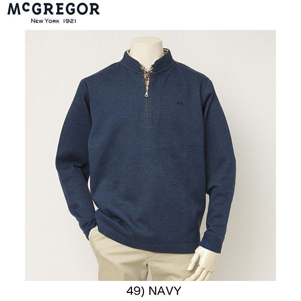 McGREGOR　111612603 メンズ　マクレガー　レイヤード衿付きトレーナー の画像