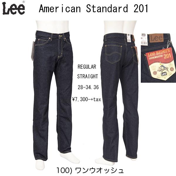 Lee 201 アメリカンスタンダードジーンズ　レギュラーストレートの大定番　02010-100　ワンウォッシュ　日本製の画像