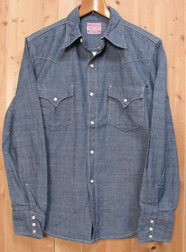 LEVI'S(リーバイス）メンズ  60662-00 ウエスターンシャツ 02)リンス シャンブレー の画像