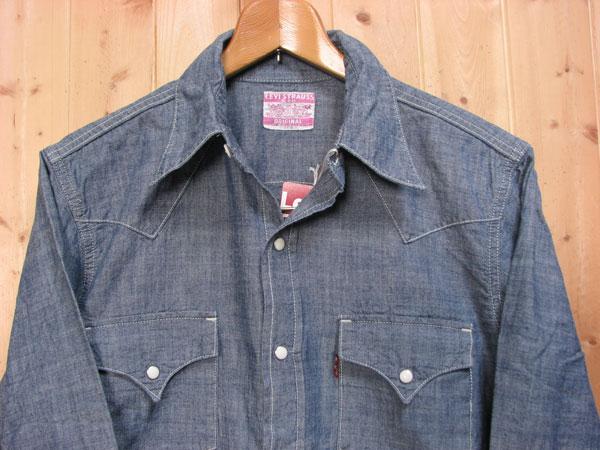 LEVI'S(リーバイス）メンズ  60662-00 ウエスターンシャツ 02)リンス シャンブレー の画像