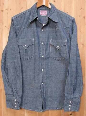 LEVI'S(リーバイス）メンズ  60662-00 ウエスターンシャツ 02)リンス シャンブレー の画像