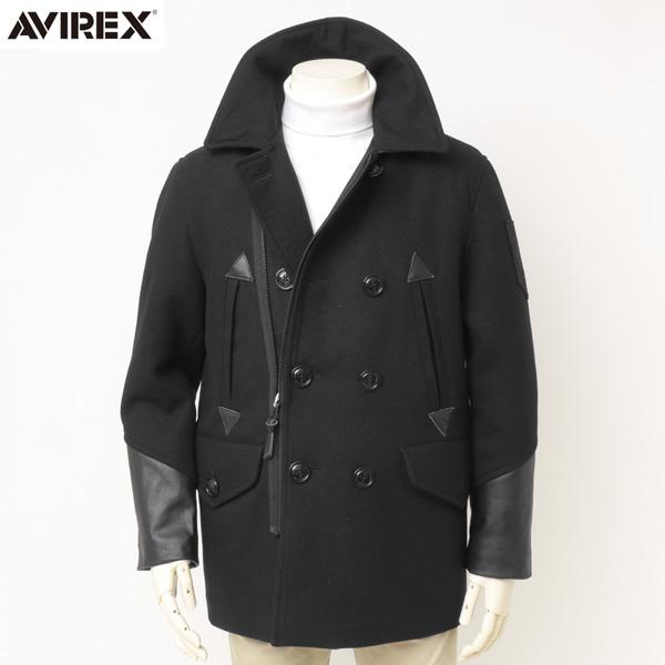 AVIREX/アヴィレックス ピーコート　6122143 CP NAVAL PEA-JACKET M,L,LL 毛50％　ポリエステル50％ 09）Blackの画像