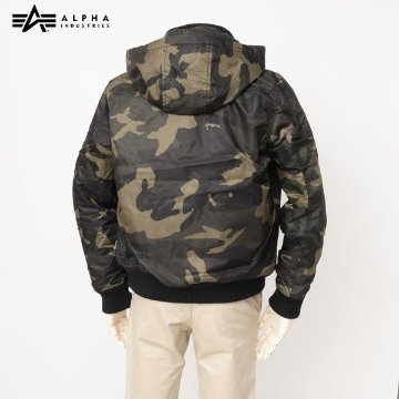 ALPHA アルファ　フーデッドリブジャケット 　TA1571　/　ミりタリージャケット　サーモライト　暖かファブリック画像