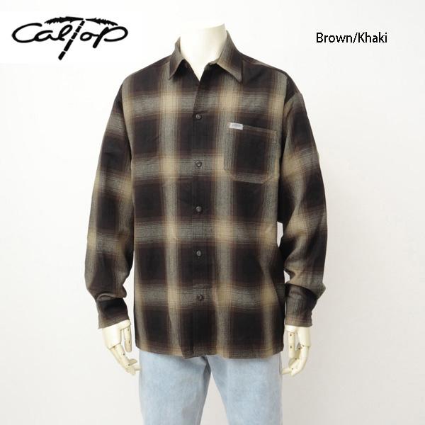 CALTOP キャルトップ L/S OMBRE CHECK SHIRTS 長袖オンブレチェックシャツの画像