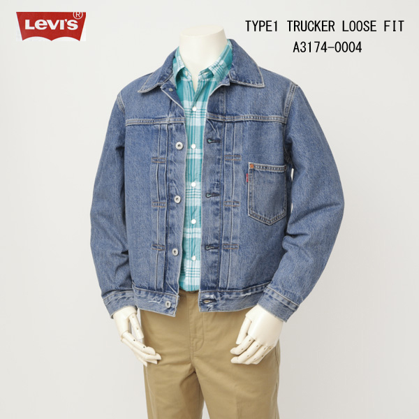 Levi's リーバイス TYPE I トラッカージャケット ダークインディゴ STONE WASH a3174-0004の画像