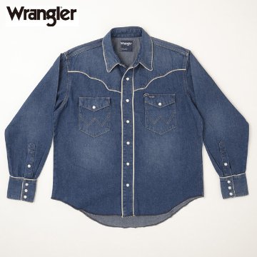 Wrangler ラングラー WM1932-46 デニムウエスタンヨークシャツ 127WM ユーズド画像