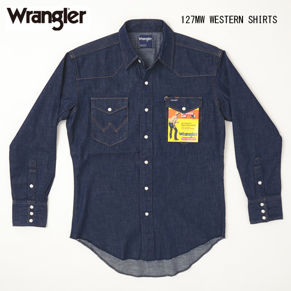 Wrangler ラングラー WM1027-300 デニムウエスタンシャツ 127WM ワンウォッシュ画像
