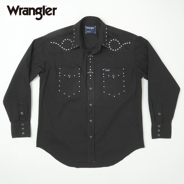 Wrangler ラングラー WM1929-75 デニムウエスタンスタッズシャツ 127WM ブラック画像